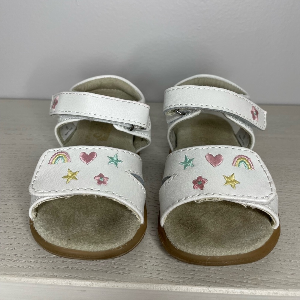 See Kai Run Olivia III Sandal 5 M White Leather